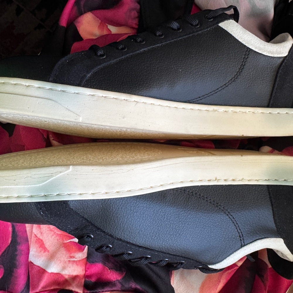 1People BorAs Classic Sneakers Oyster- Black Leather SIZE 39 (8) Womens NEW - Picture 12 of 15
